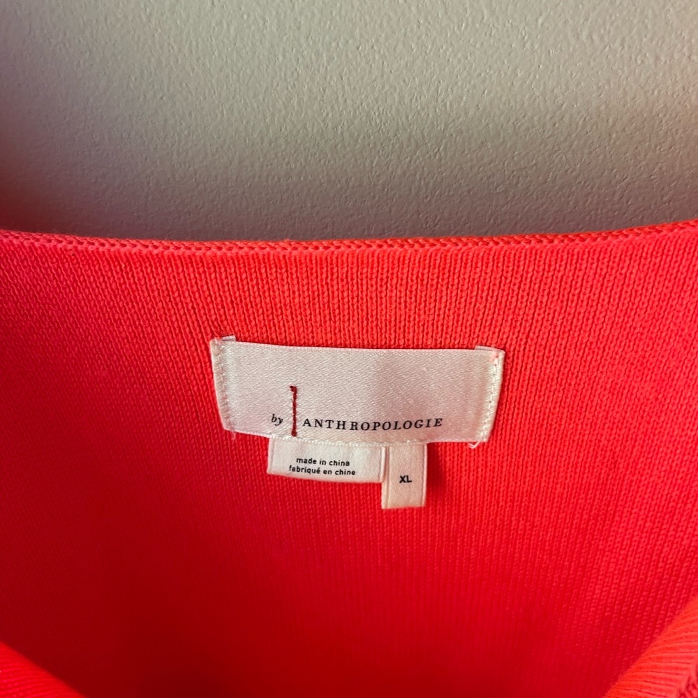 By Anthropologie Harlow Knit Tank Top Neon Tie Wrap Size XL - Picture 5 of 6